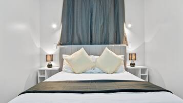 3 makuuhuonetta, ylelliset vuodevaatteet, ilmainen Wi-Fi, vuodevaatteet