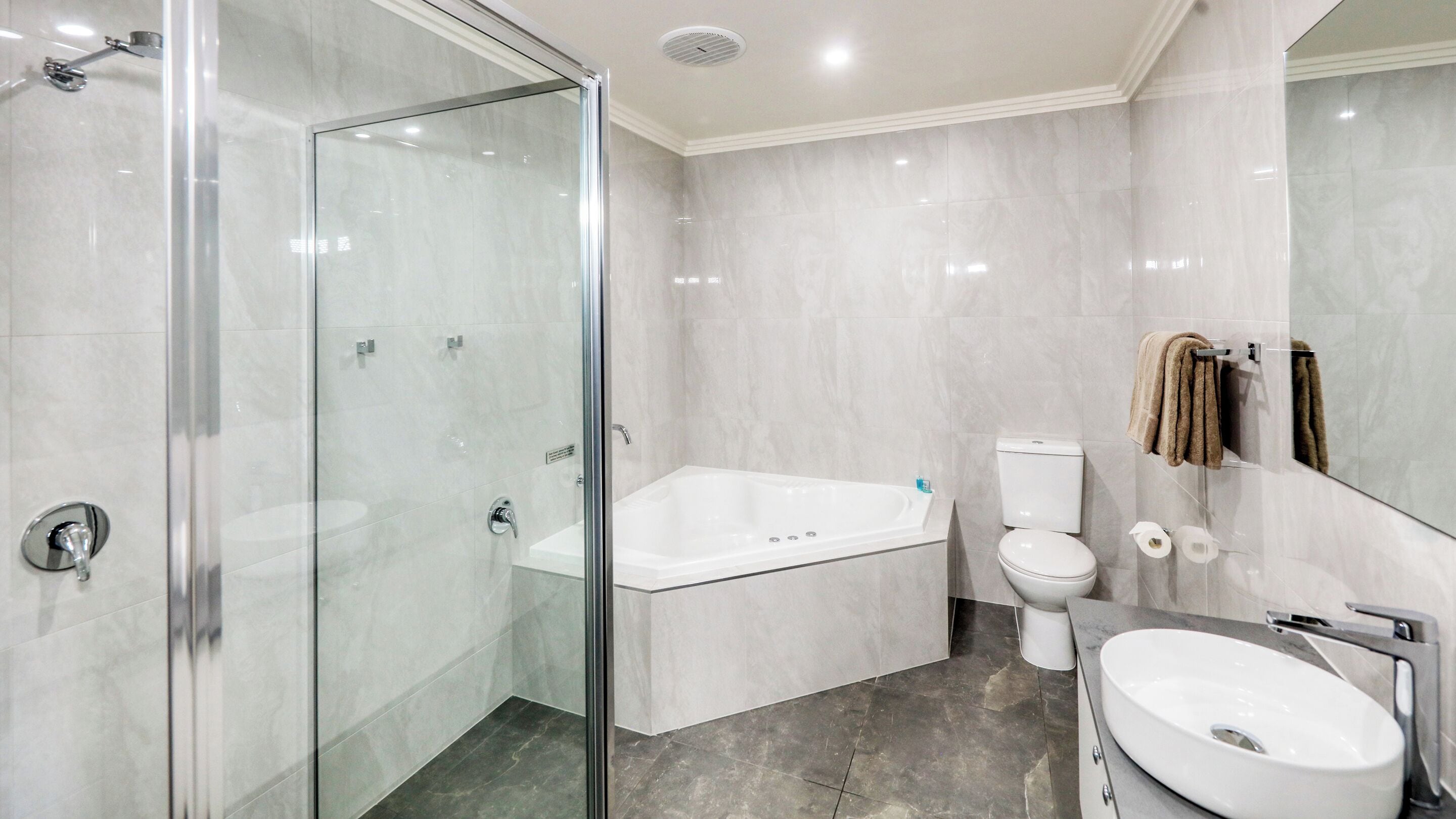 Deluxe Suite | Bathroom | Shower, free toiletries, hair dryer, towels