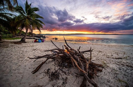 On the beach. Walkabout Lodge