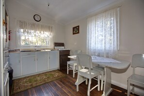 Family Cottage, 2 Bedrooms, Non Smoking, Kitchen | Private kitchen | Toaster, cleaning supplies