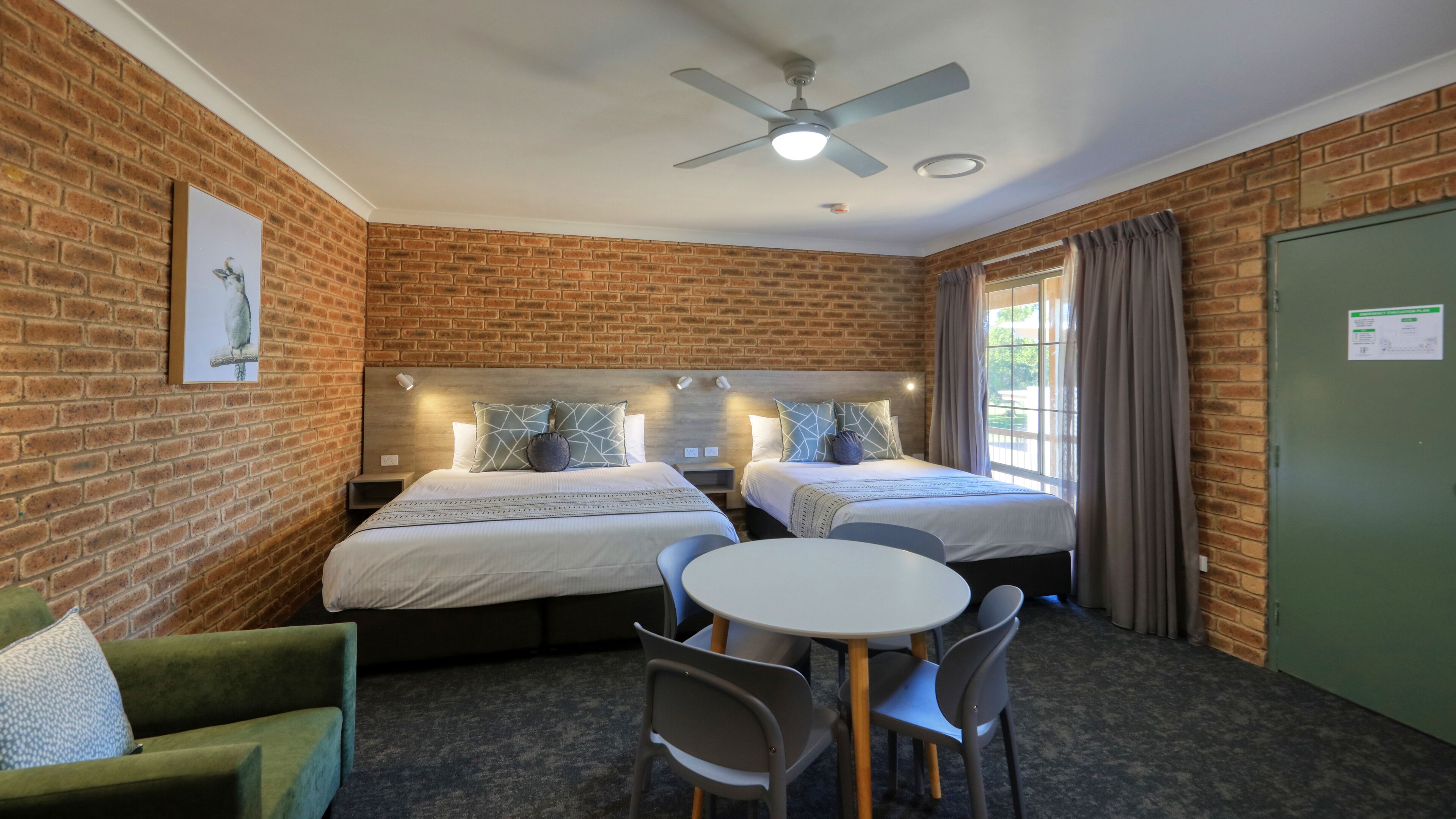 Family Twin Room, Non Smoking, Kitchenette | Pillowtop beds, individually furnished, laptop workspace