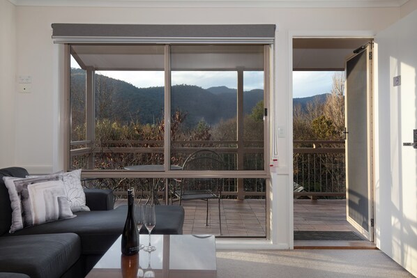 40-inch TV with digital channels, DVD player - Chestnut Tree Holiday Apartments (Bright)