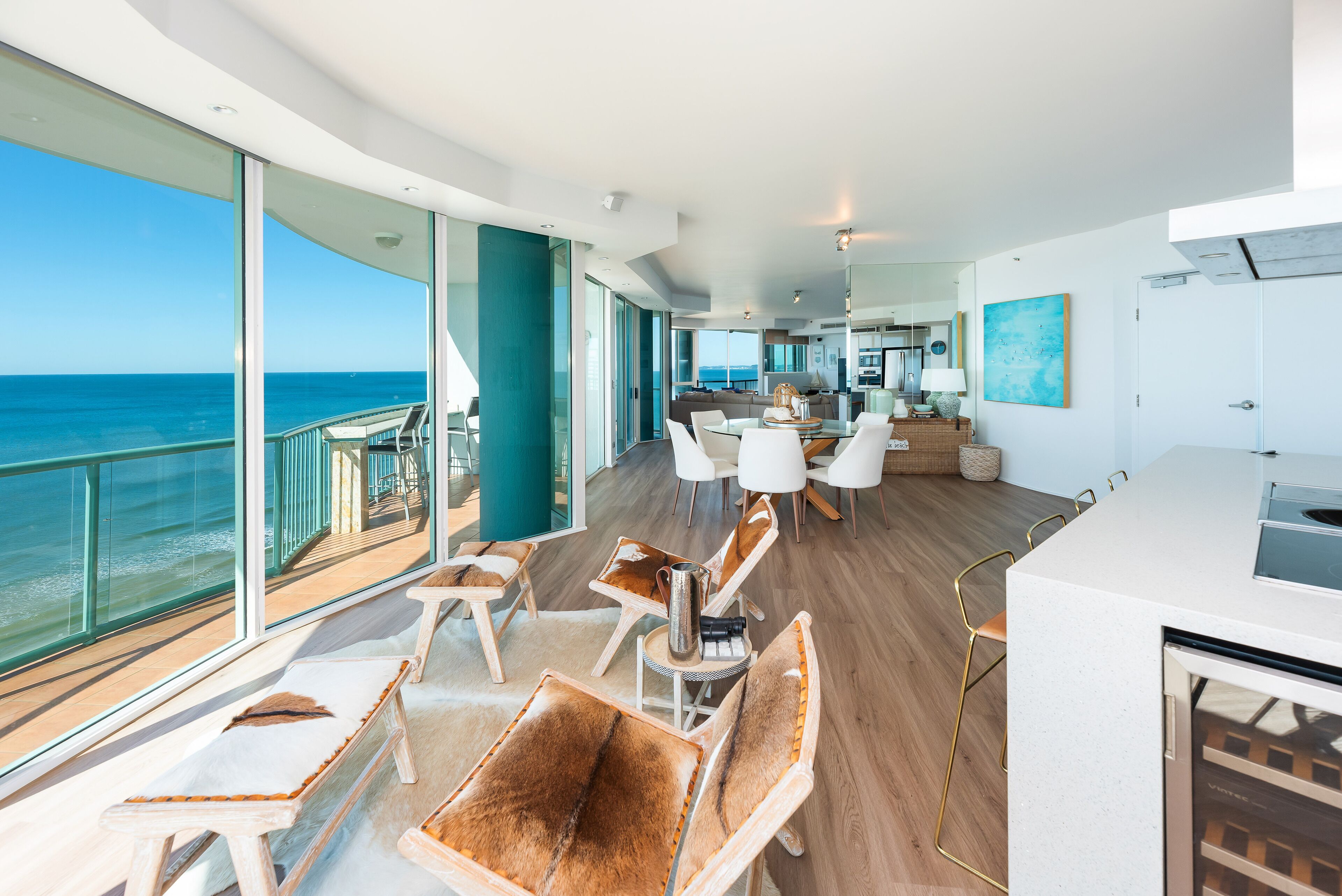 Platinum Sub-Penthouse, 3 bedrooms, Balcony, Oceanfront | Living area | 55-inch Smart TV with satellite channels, TV, pay films