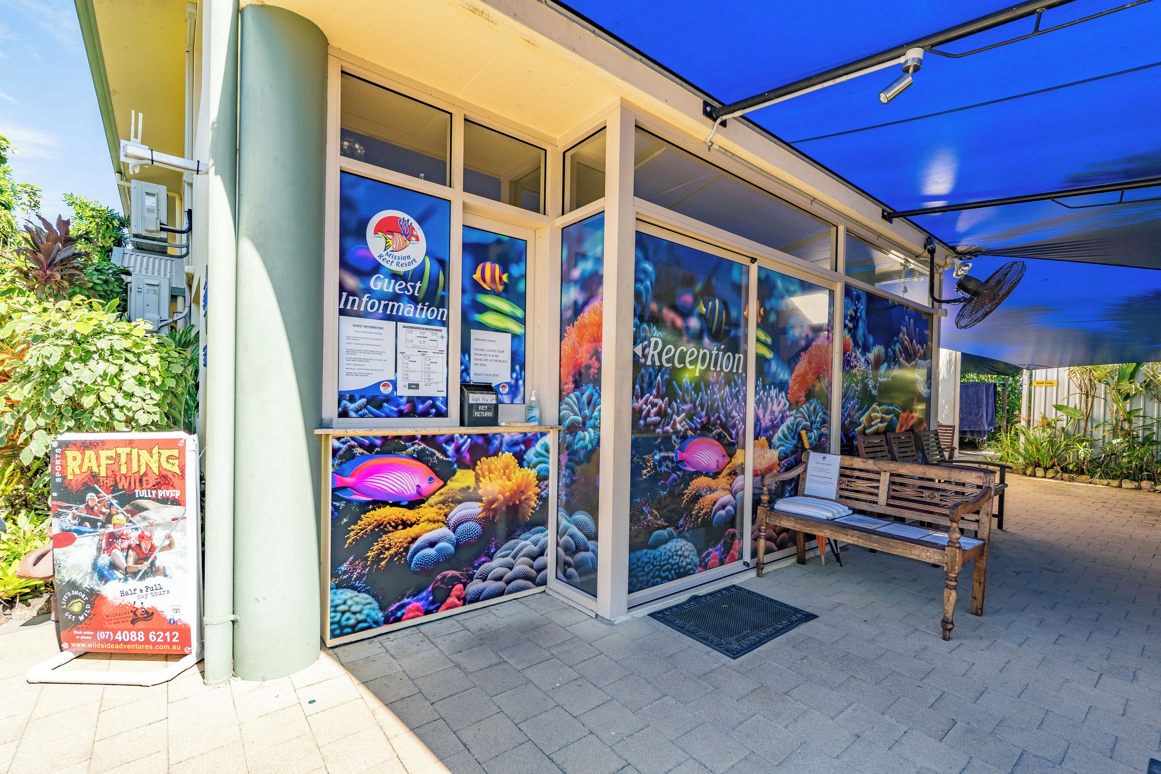 Voorkant van accommodatie