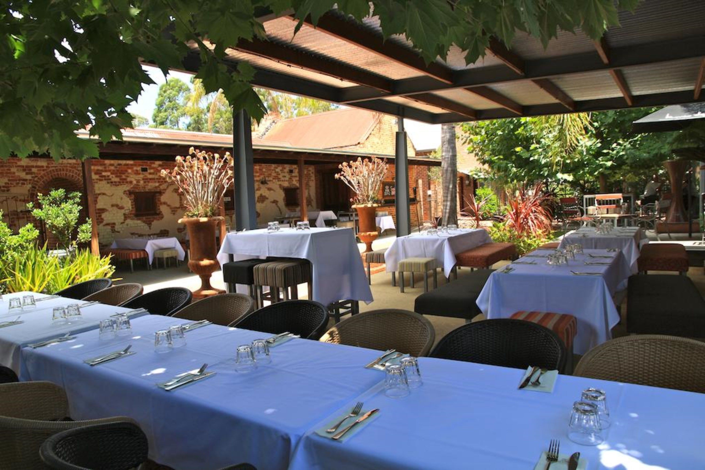 Outdoor wedding area