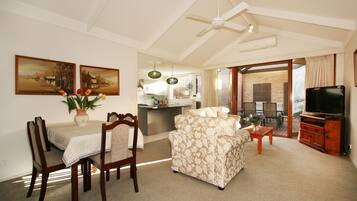 Two Bedroom Villa | Living area | Flat-screen TV, DVD player