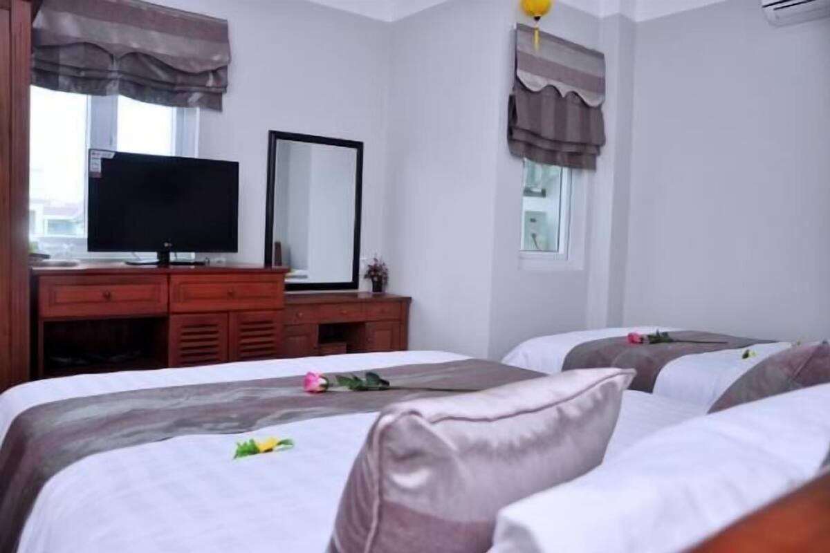 Deluxe-Dreibettzimmer | Bettwäsche aus ägyptischer Baumwolle, hochwertige Bettwaren
