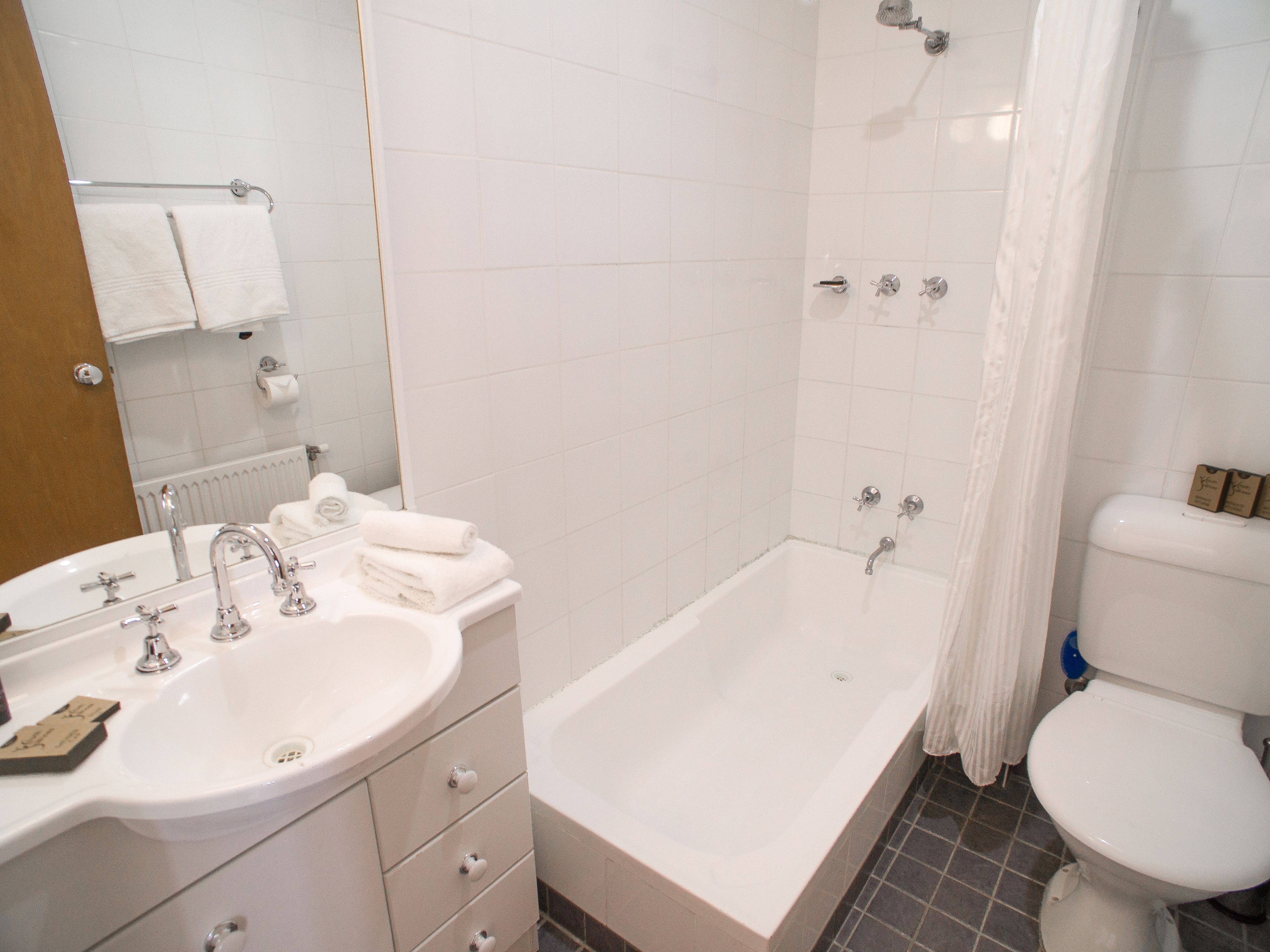 deluxe room, mountain view, slope side | bathroom | free toiletries, hair dryer, towels