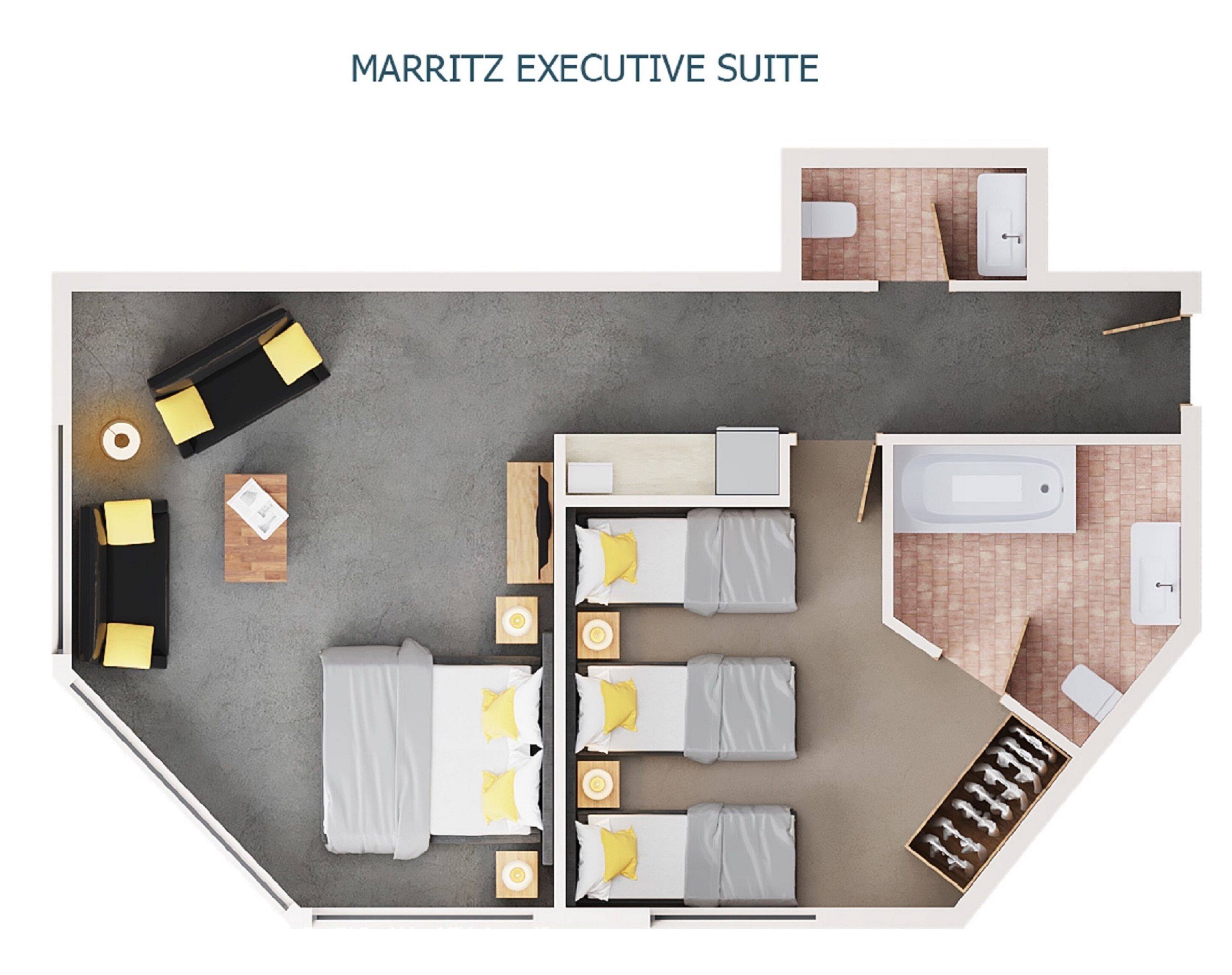 executive suite, 2 bedrooms | floor plan