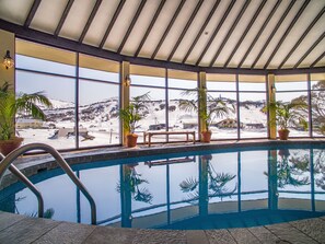 Indoor pool, pool loungers