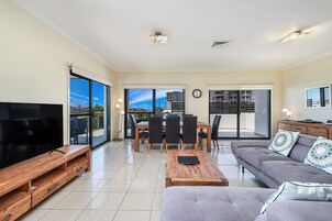 Penthouse, 3 Bedrooms, Ocean View | Living area | TV, DVD player