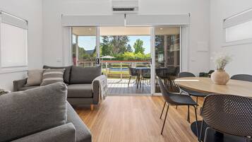 Fernseher, DVD-Player, Tischtennisplatte