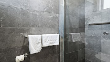 Family Room | Bathroom | Shower, hair dryer, towels