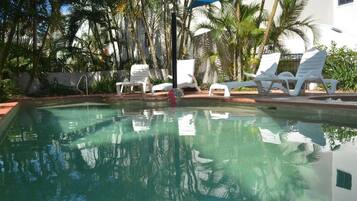 Outdoor pool, a heated pool