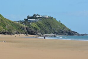On the beach, white sand, beach towels, fishing - BIG4 Mackay Blacks Beach Holiday Park (Blacks Beach)
