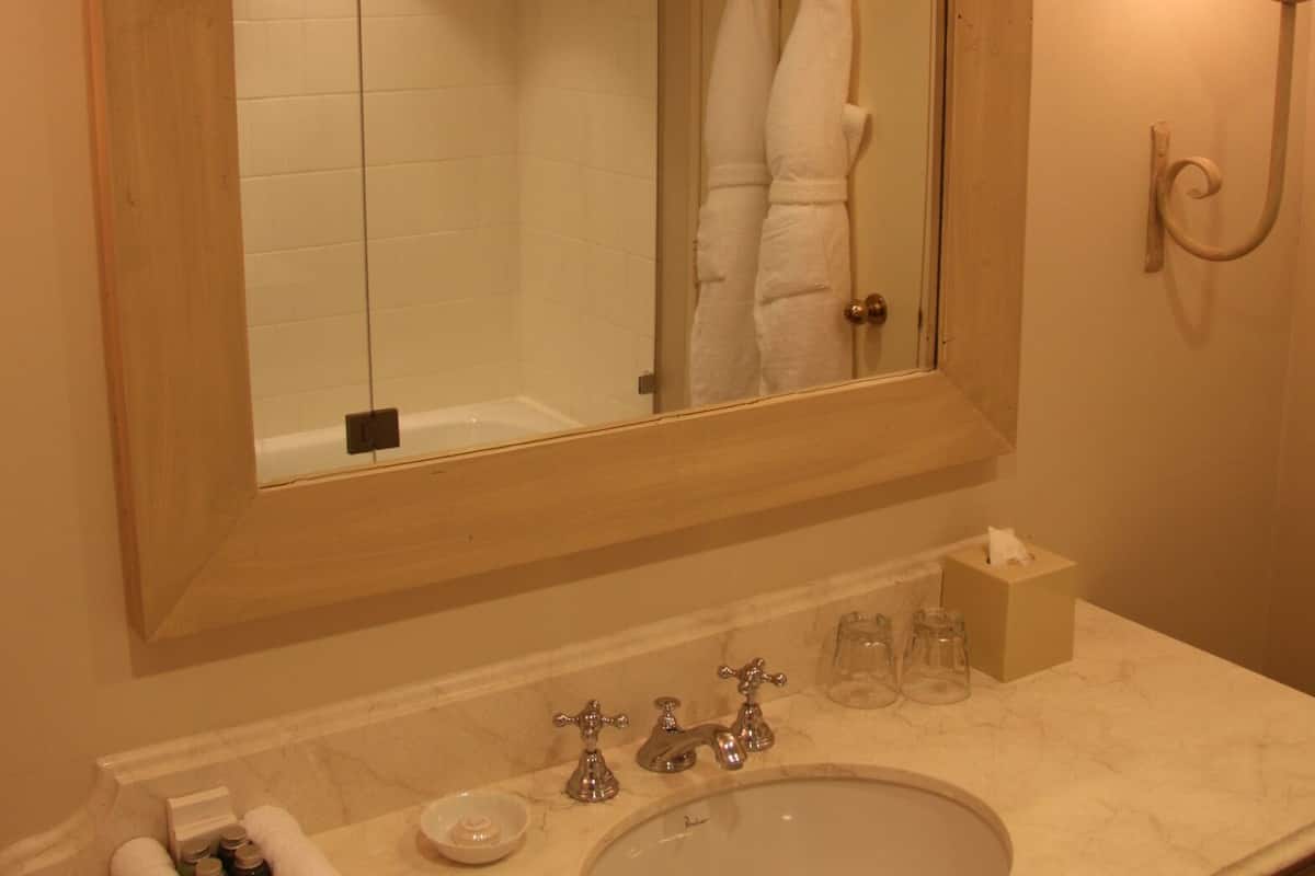 hair dryer, slippers, towels