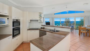 Microwave, oven, electric kettle, toaster