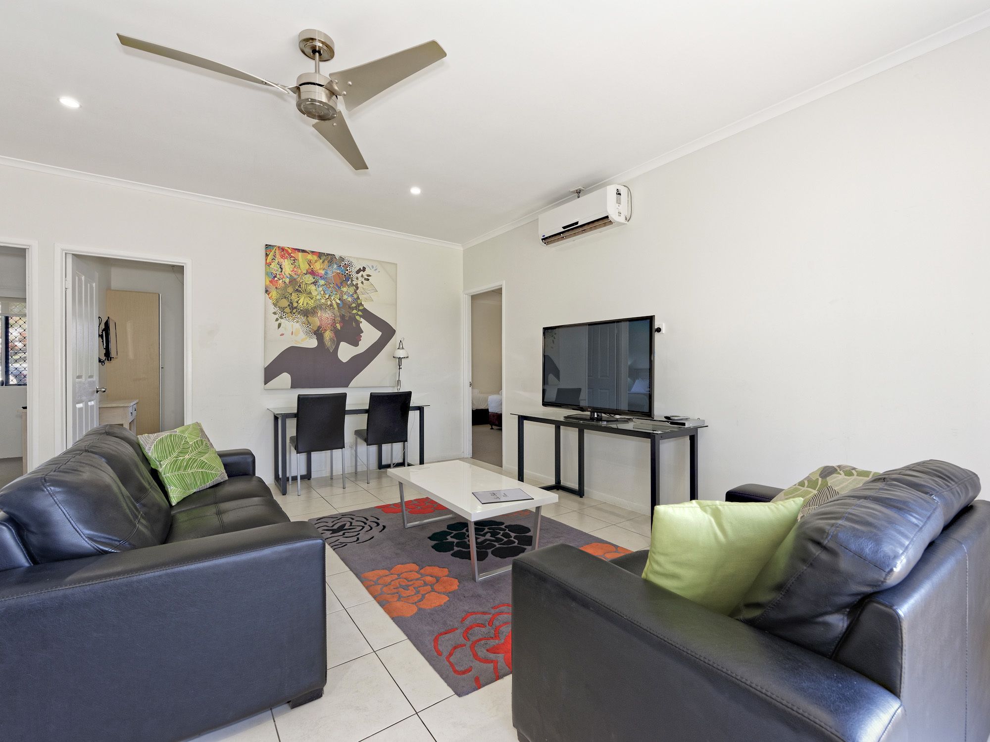 Executive Villa, 3 Bedrooms, Kitchen | Living area | TV