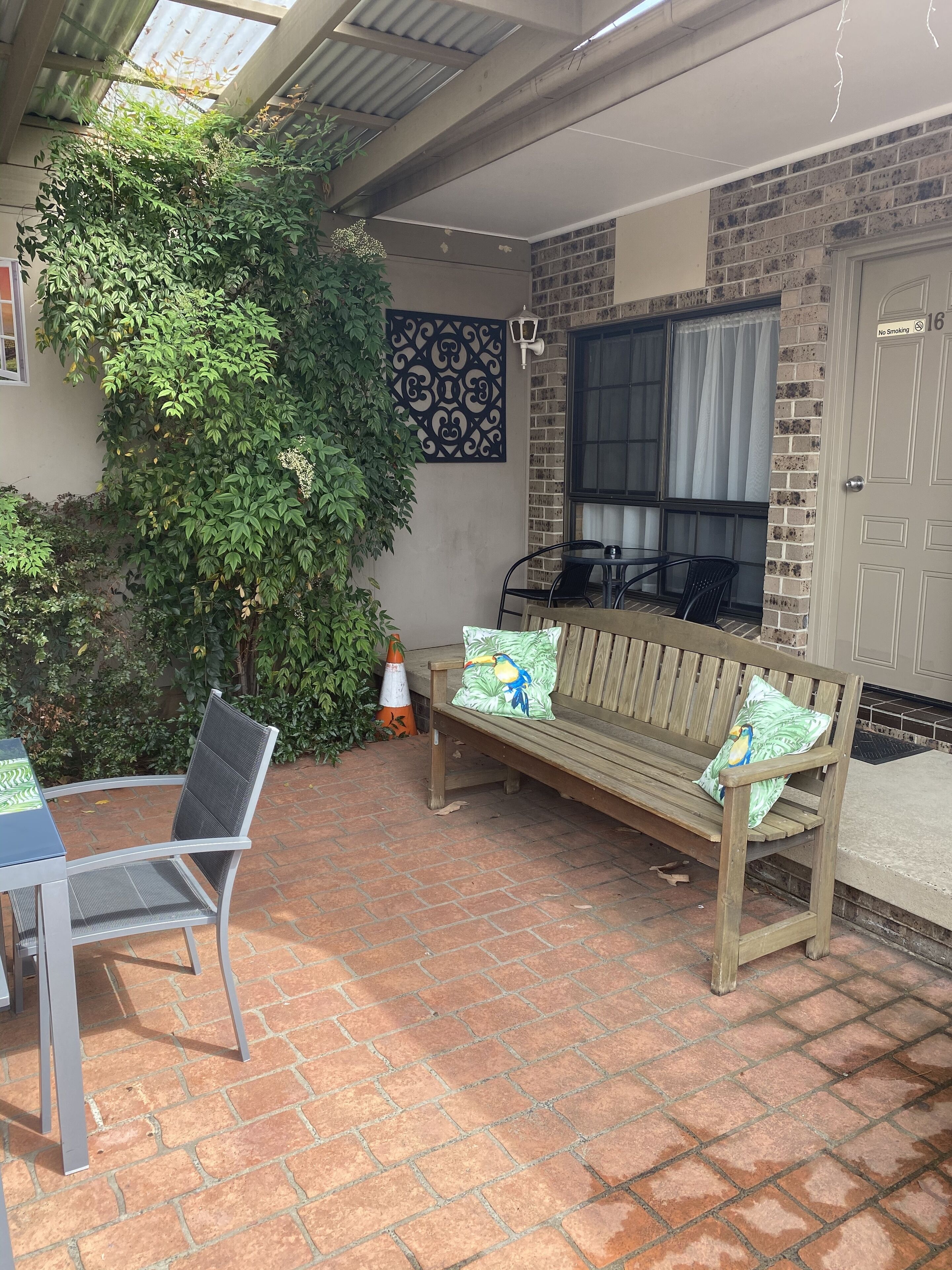 Chambre avec lits jumeaux | Terrasse/Patio