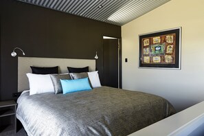 Premium bedding, desk, soundproofing, iron/ironing board