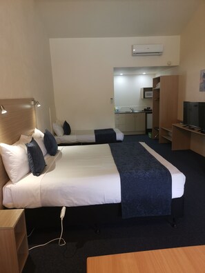 Desk, iron/ironing board, free WiFi, bed sheets