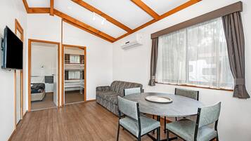 Deluxe Villa, 2 Bedrooms, Non Smoking, Kitchenette (Villa 6 Berth) | Living area | Flat-screen TV