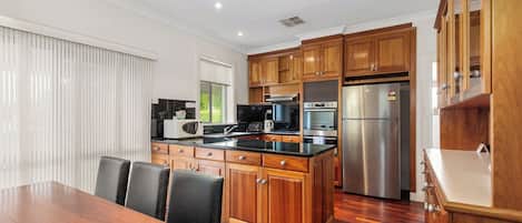 Three-Bedroom House- 1 Fairlie Streeet | Private kitchen | Electric kettle