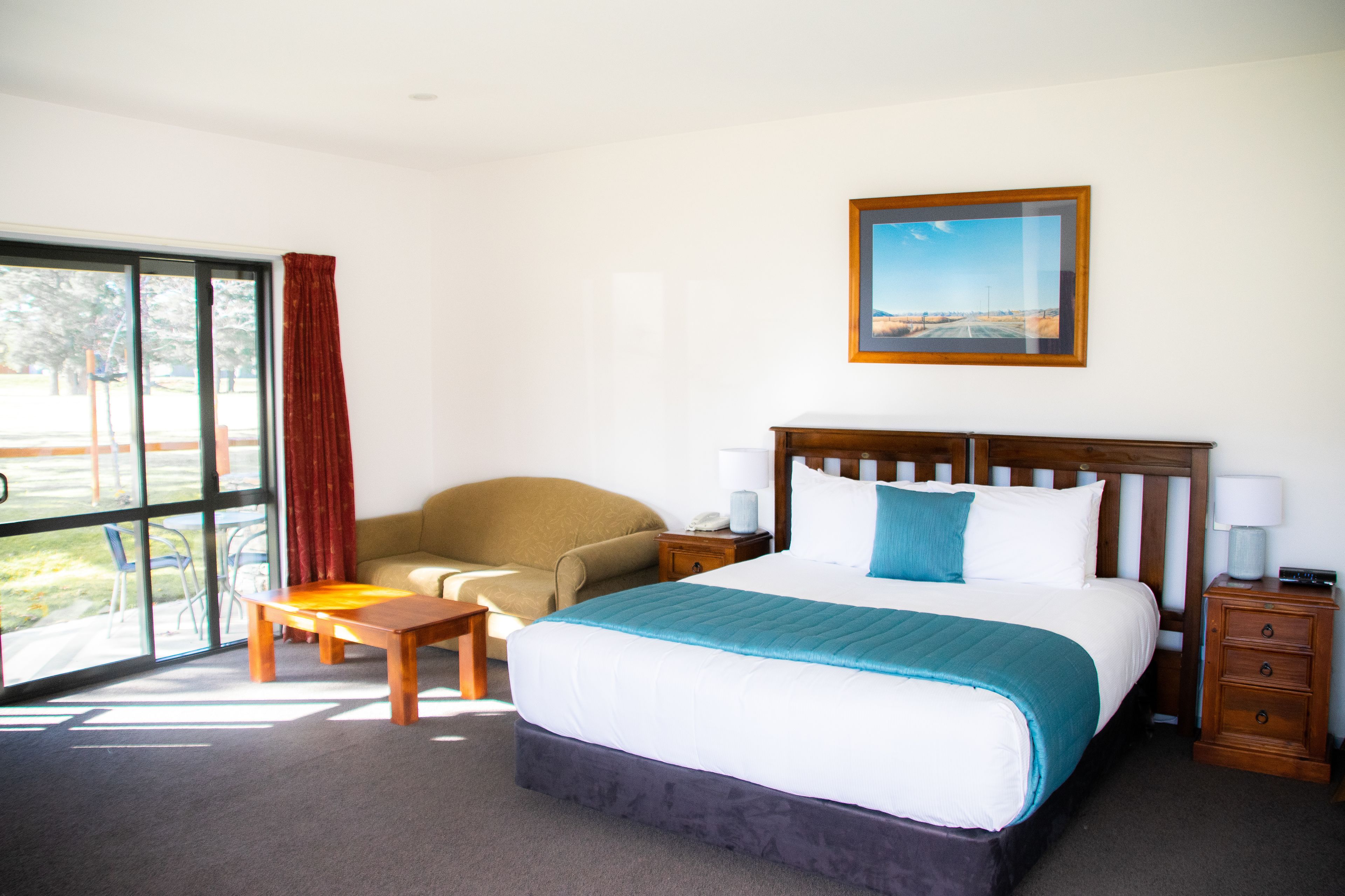 Blackout curtains, iron/ironing board, free cots/infant beds, free WiFi