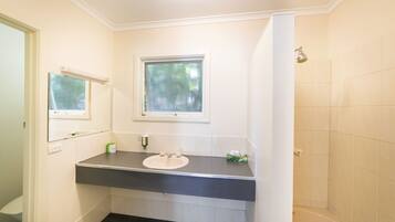 Free toiletries, hair dryer, towels