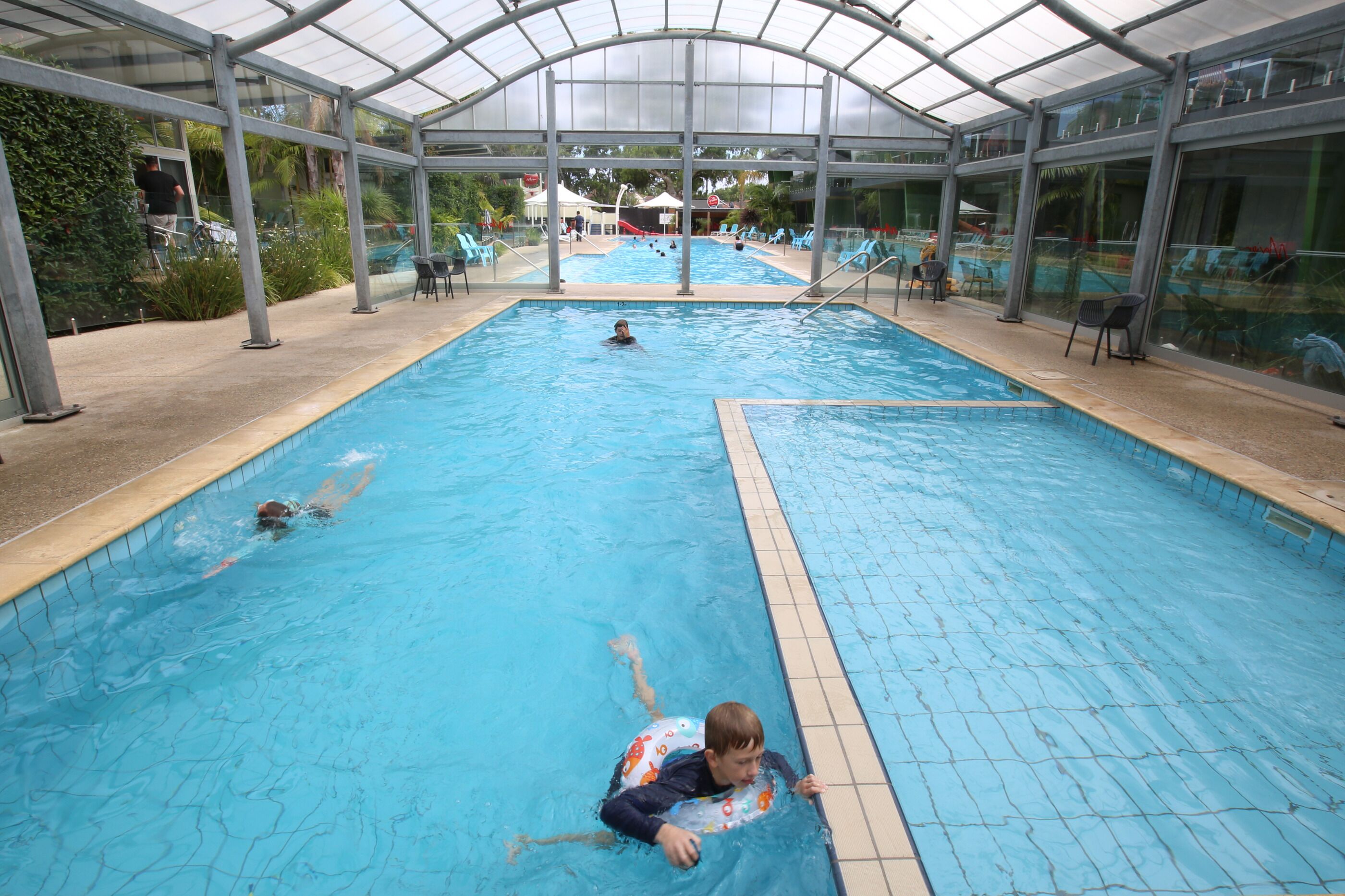 Indoor pool, outdoor pool
