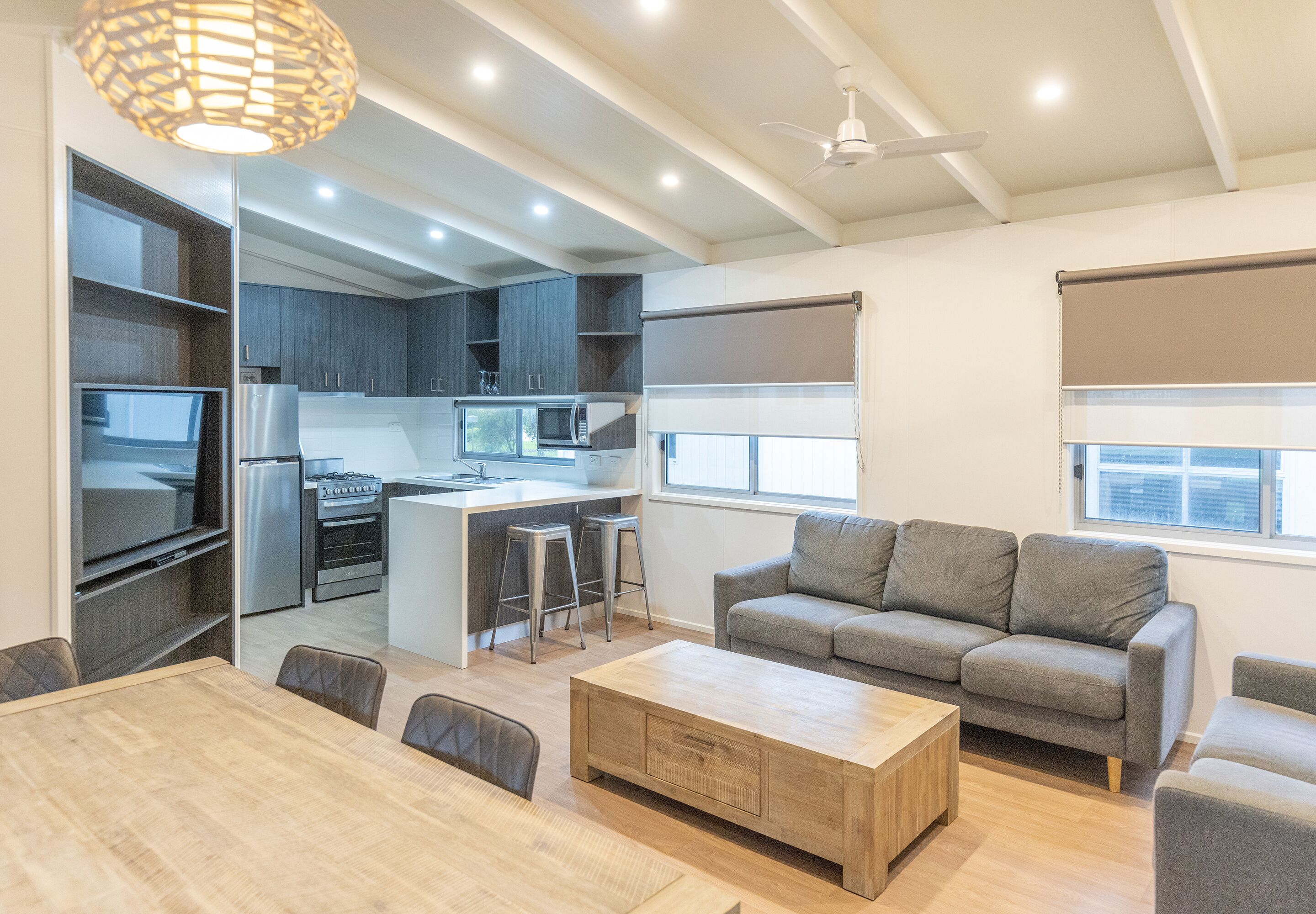 3 Bedroom Riverview Villa | Private kitchen | Fridge, microwave, electric kettle, cookware/dishes/utensils