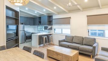 3 Bedroom Riverview Villa | Private kitchen | Fridge, microwave, electric kettle, cookware/dishes/utensils