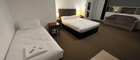 Minibar, fer et planche à repasser, draps fournis