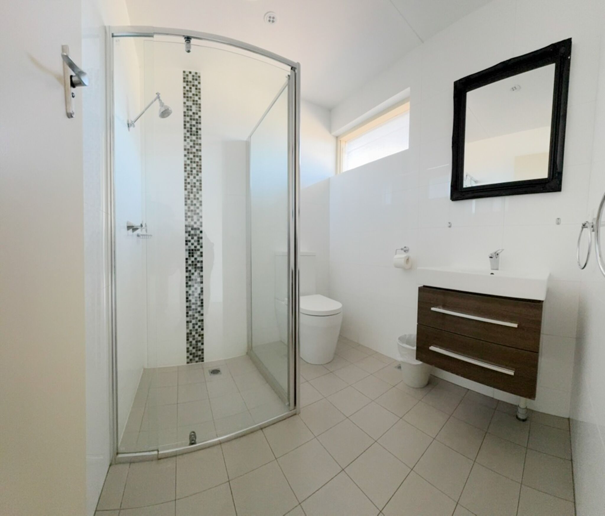 shower, eco-friendly toiletries, hair dryer, towels