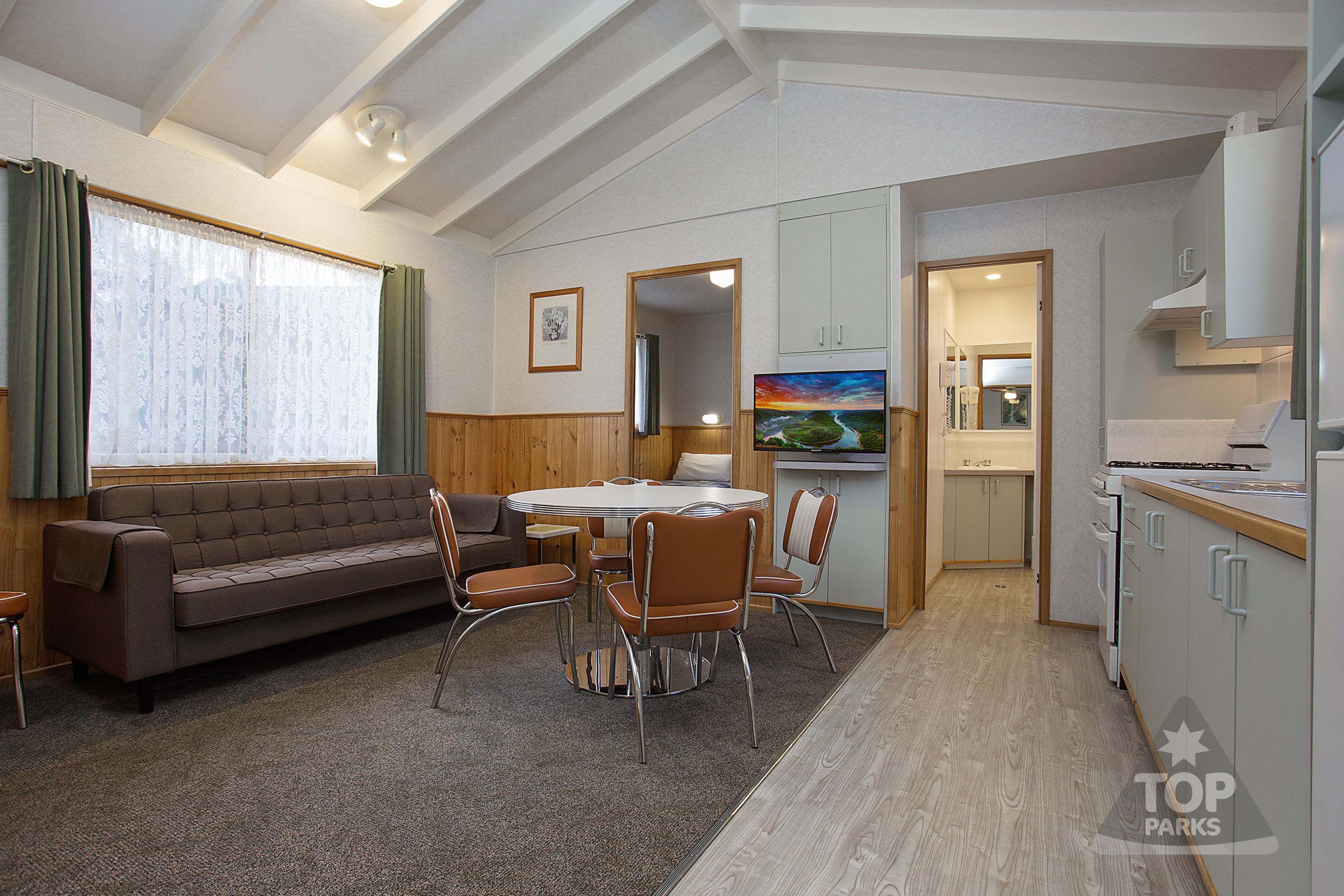 Superior Cabin, 2 Bedrooms | Living area | TV, DVD player