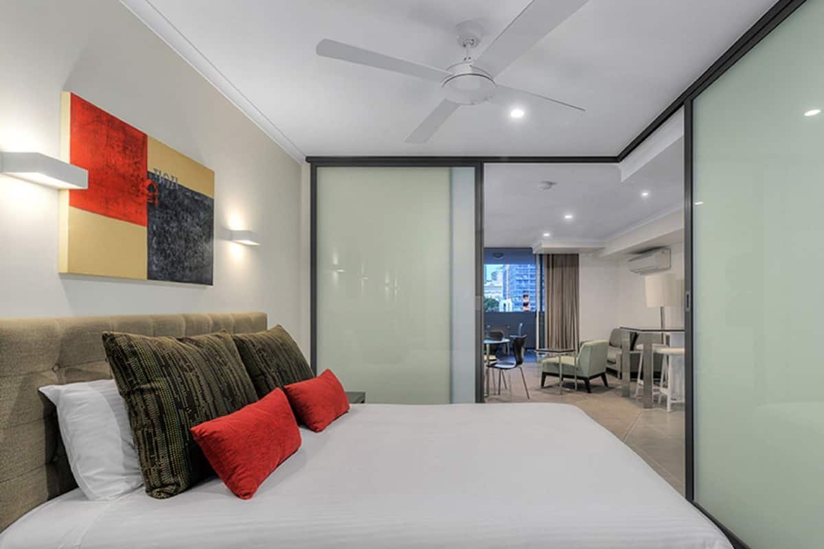 Individually decorated, individually furnished, desk, iron/ironing board