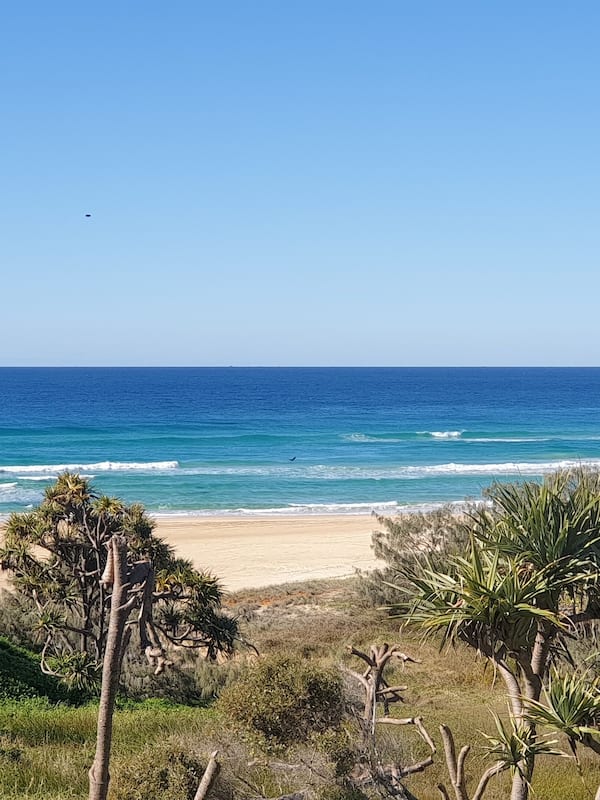 Vista a la playa o el mar
