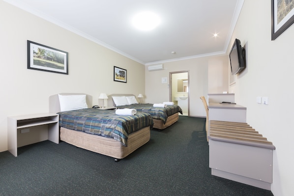 Standard Room, Non Smoking (Queen And Single) | Iron/ironing board, rollaway beds, free WiFi, bed sheets