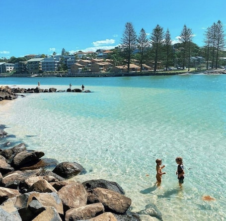 Beach nearby, white sand