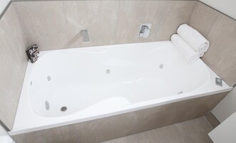 Combined shower/tub, hair dryer