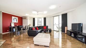 Three-Bedroom Luxury Apartment | Living area