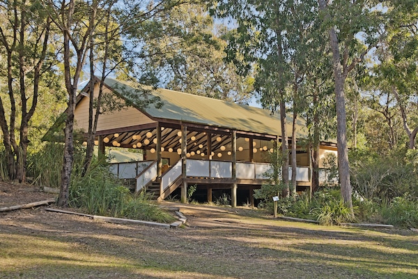 Outdoor banquet area