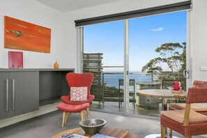 Premium Suite, Non Smoking, Balcony (Upper Suite 3 - View) | Living area | LCD TV, DVD player - Georges Boutique Hotel and Culinary Retreat (Arthurs Seat)