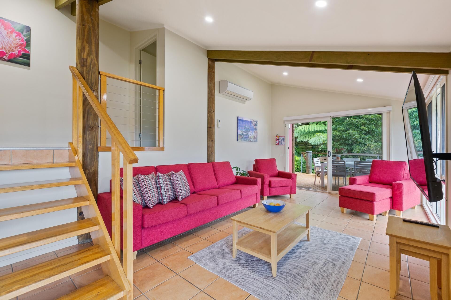 3 Bedroom Garden View Villa | Living area | TV, DVD player