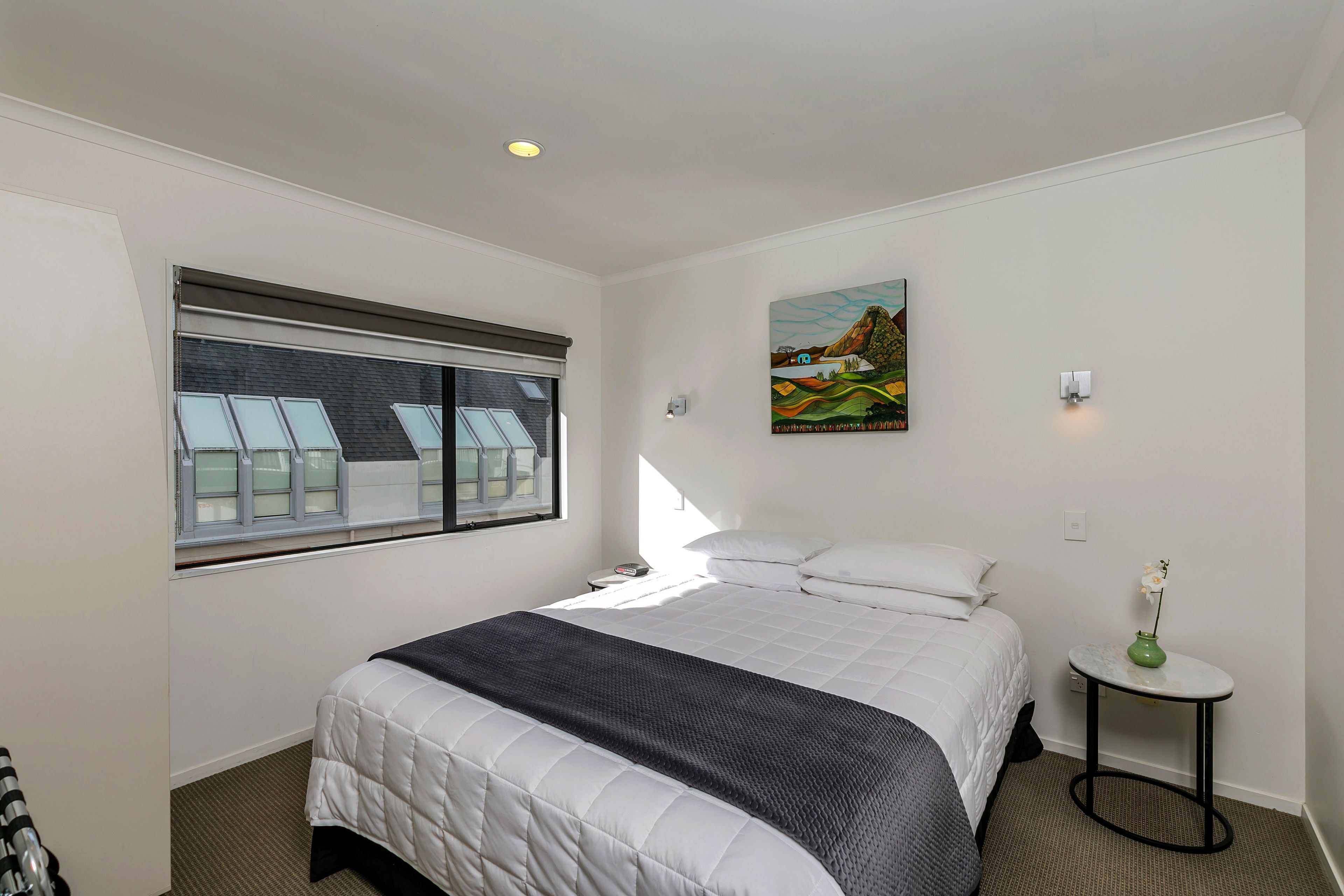 Down comforters, blackout drapes, iron/ironing board, rollaway beds