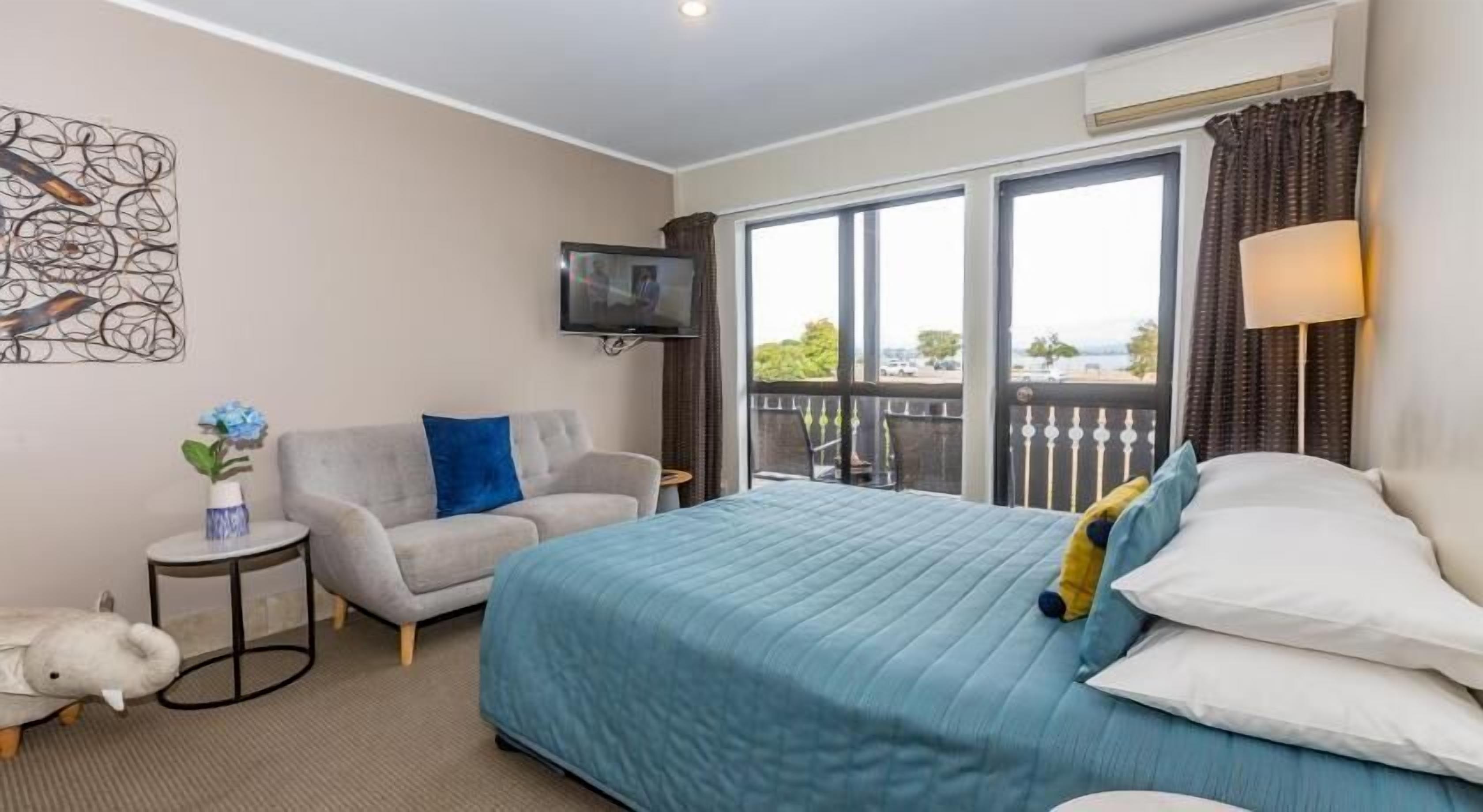 Down comforters, blackout drapes, iron/ironing board, rollaway beds