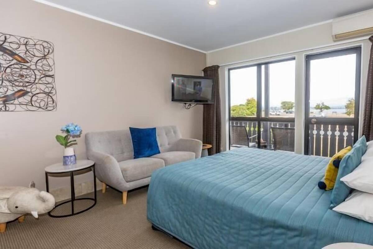 Down comforters, blackout drapes, iron/ironing board, rollaway beds