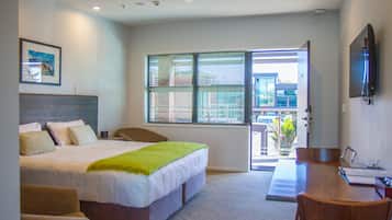 Executive-Studio, Nichtraucher, Kochnische | 1 Schlafzimmer, Bettwäsche aus ägyptischer Baumwolle