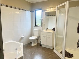 Free toiletries, hair dryer, towels