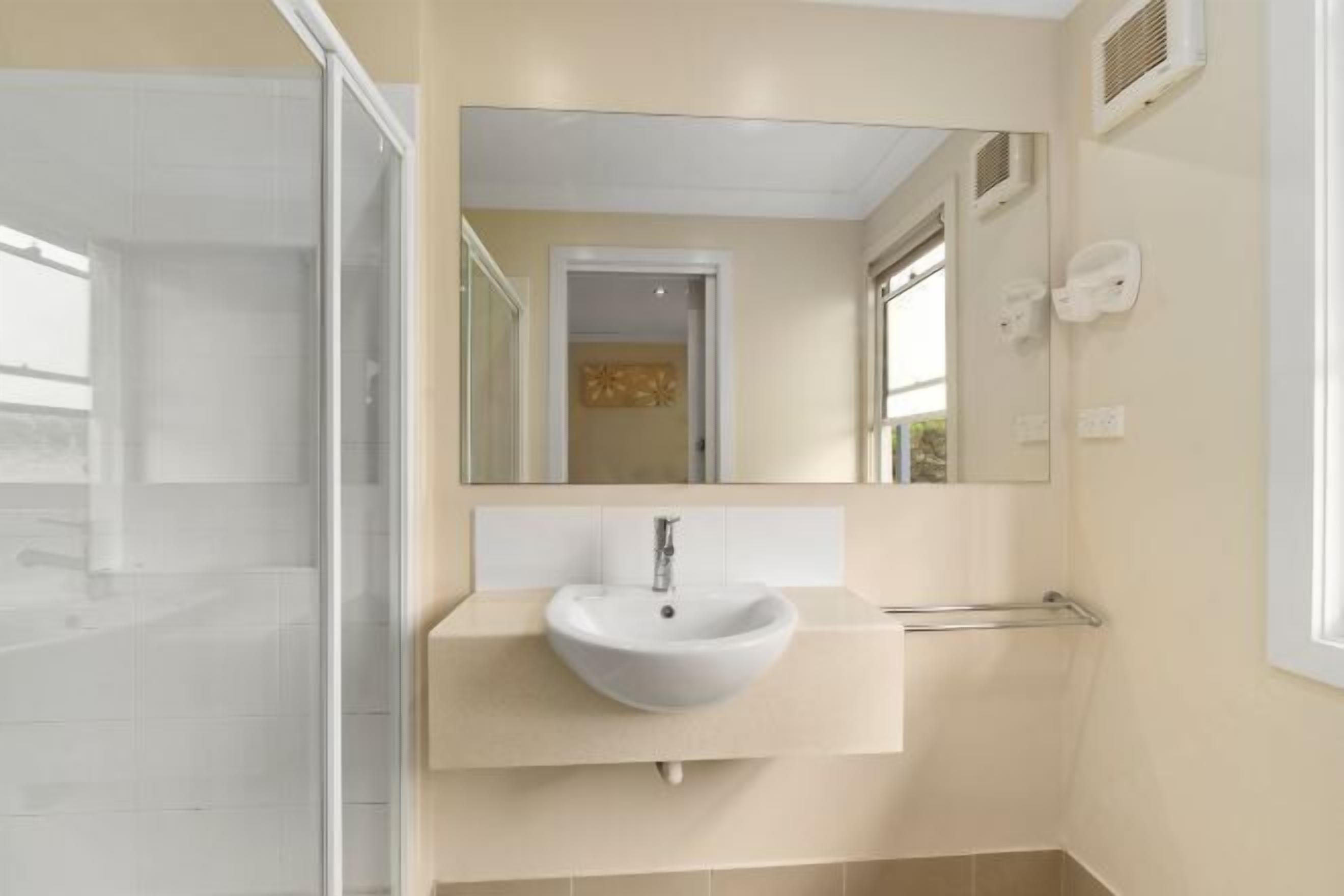 Bathroom | Shower, hair dryer, towels